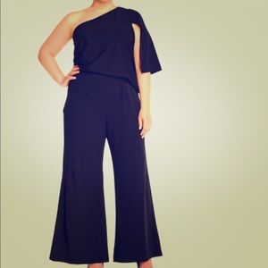 Jumpsuit with Split Flutter Sleeve-Adrianna Papell